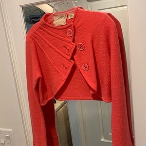 Anthropologie cropped wool sweater xs